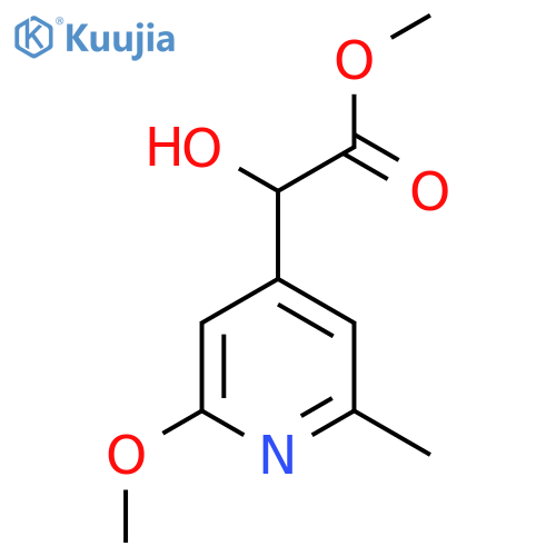 methyl 2-hydroxy-2-(2-methoxy-6-methylpyridin-4-yl)acetate structure