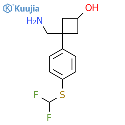 3-(aminomethyl)-3-{4-(difluoromethyl)sulfanylphenyl}cyclobutan-1-ol structure