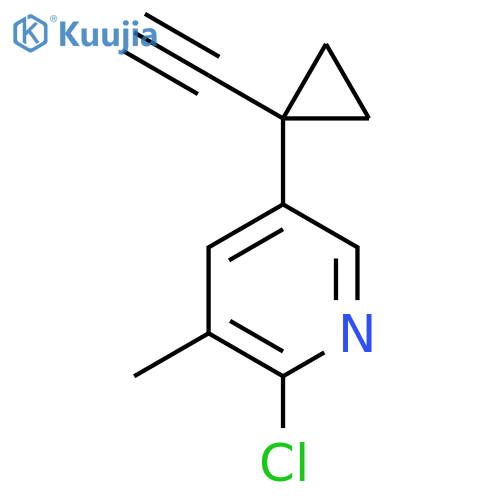 2-chloro-5-(1-ethynylcyclopropyl)-3-methylpyridine structure