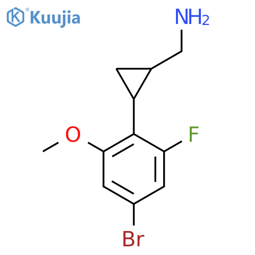 2-(4-bromo-2-fluoro-6-methoxyphenyl)cyclopropylmethanamine structure
