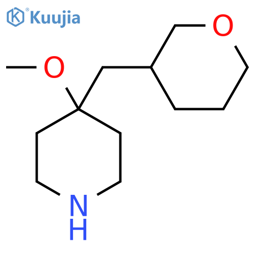 4-methoxy-4-(oxan-3-yl)methylpiperidine structure