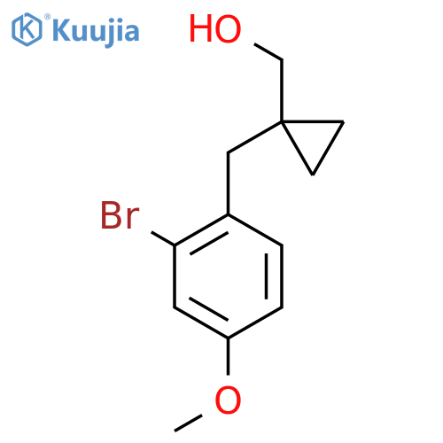 {1-(2-bromo-4-methoxyphenyl)methylcyclopropyl}methanol structure