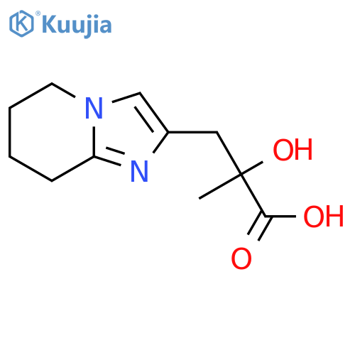 2-hydroxy-3-{5H,6H,7H,8H-imidazo1,2-apyridin-2-yl}-2-methylpropanoic acid structure