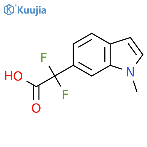 2,2-difluoro-2-(1-methyl-1H-indol-6-yl)acetic acid structure