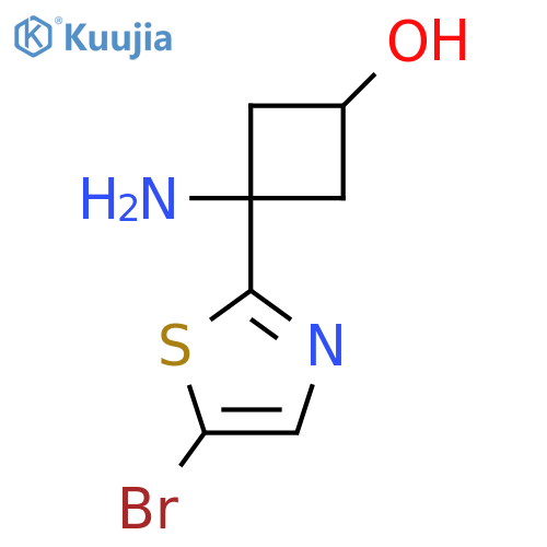 3-amino-3-(5-bromo-1,3-thiazol-2-yl)cyclobutan-1-ol structure