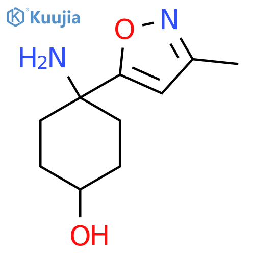 4-Amino-4-(3-methyl-1,2-oxazol-5-yl)cyclohexan-1-ol structure