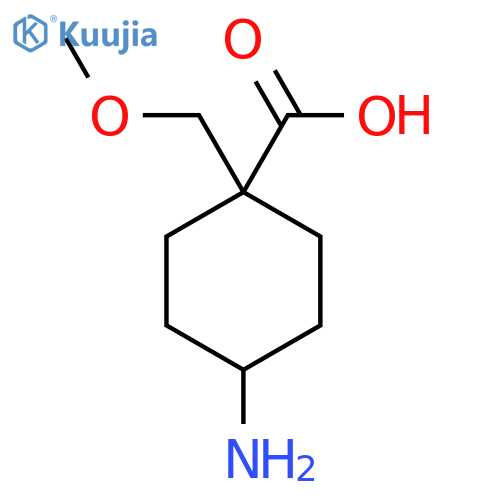 4-amino-1-(methoxymethyl)cyclohexane-1-carboxylic acid structure