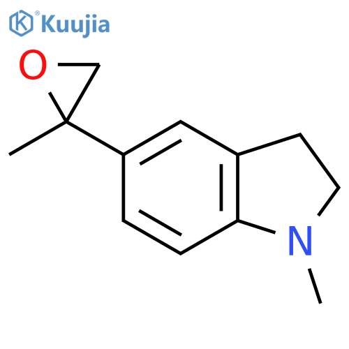 1-methyl-5-(2-methyloxiran-2-yl)-2,3-dihydro-1H-indole structure