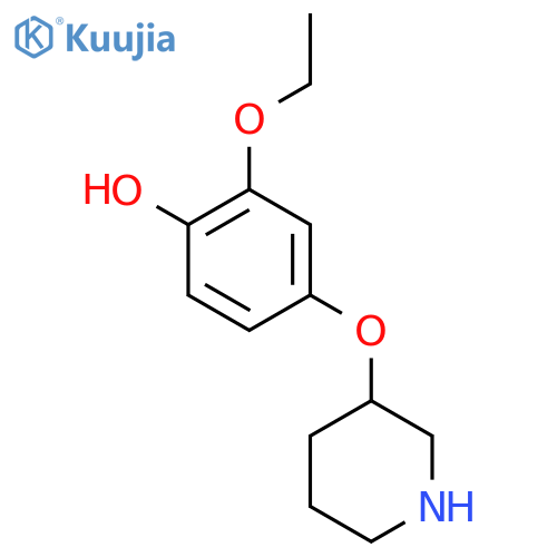 2-ethoxy-4-(piperidin-3-yloxy)phenol structure