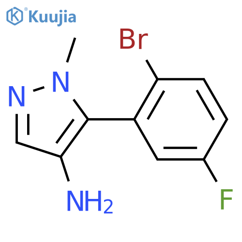 5-(2-bromo-5-fluorophenyl)-1-methyl-1H-pyrazol-4-amine structure