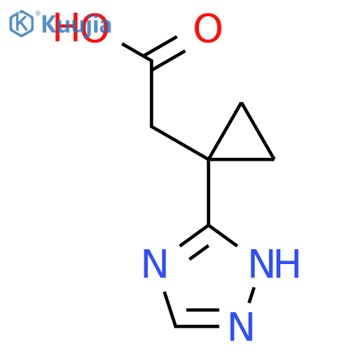 2-1-(1H-1,2,4-triazol-3-yl)cyclopropylacetic acid structure