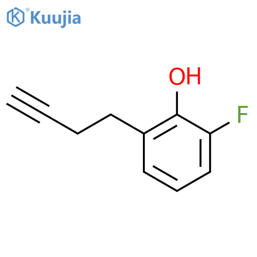 2-(but-3-yn-1-yl)-6-fluorophenol structure
