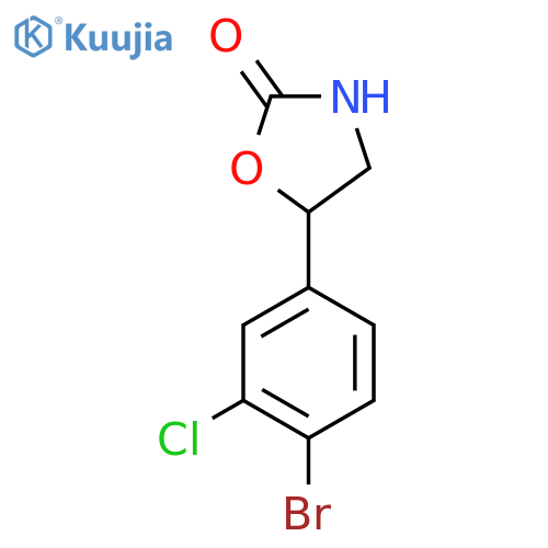 5-(4-bromo-3-chlorophenyl)-1,3-oxazolidin-2-one structure