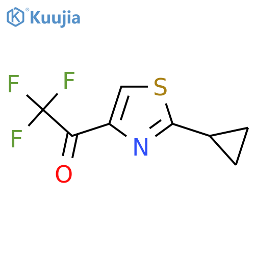 1-(2-cyclopropyl-1,3-thiazol-4-yl)-2,2,2-trifluoroethan-1-one structure