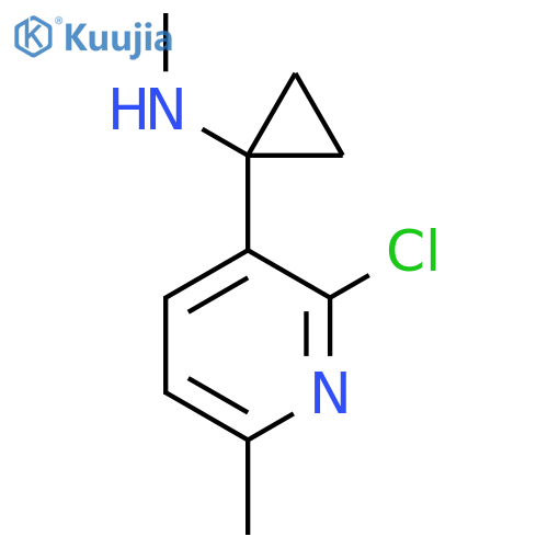 1-(2-chloro-6-methylpyridin-3-yl)-N-methylcyclopropan-1-amine structure