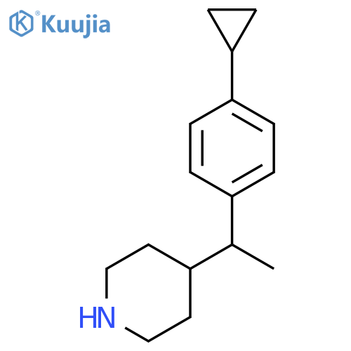 4-1-(4-cyclopropylphenyl)ethylpiperidine structure