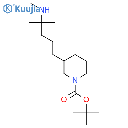 tert-butyl 3-4-methyl-4-(methylamino)pentylpiperidine-1-carboxylate structure