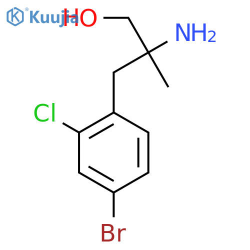 2-amino-3-(4-bromo-2-chlorophenyl)-2-methylpropan-1-ol structure