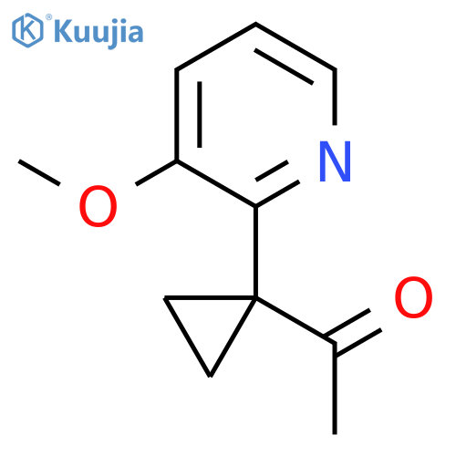 1-1-(3-methoxypyridin-2-yl)cyclopropylethan-1-one structure