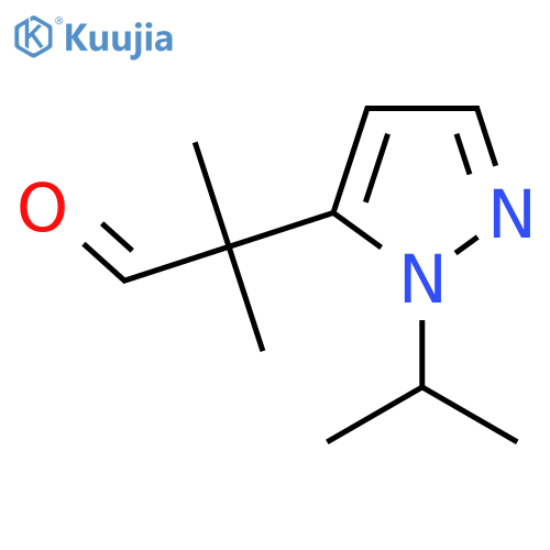 2-methyl-2-1-(propan-2-yl)-1H-pyrazol-5-ylpropanal structure