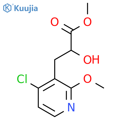 methyl 3-(4-chloro-2-methoxypyridin-3-yl)-2-hydroxypropanoate structure