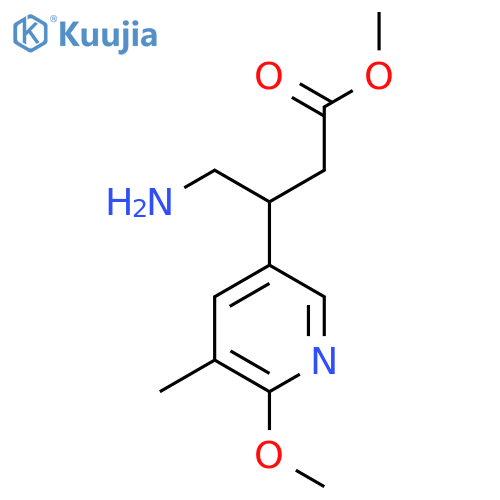 methyl 4-amino-3-(6-methoxy-5-methylpyridin-3-yl)butanoate structure