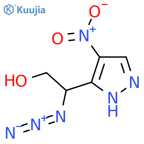 2-azido-2-(4-nitro-1H-pyrazol-3-yl)ethan-1-ol structure