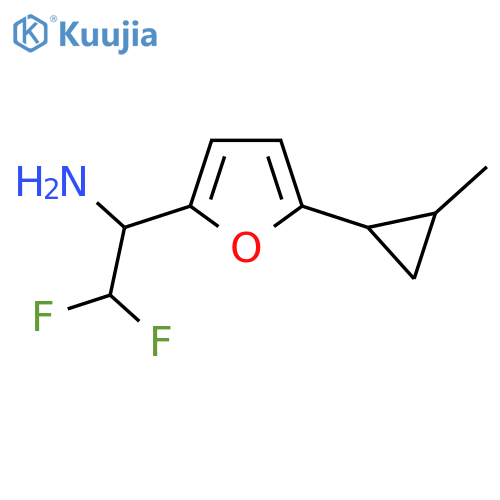 2,2-difluoro-1-5-(2-methylcyclopropyl)furan-2-ylethan-1-amine structure