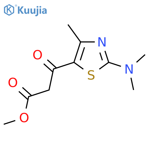 methyl 3-2-(dimethylamino)-4-methyl-1,3-thiazol-5-yl-3-oxopropanoate structure