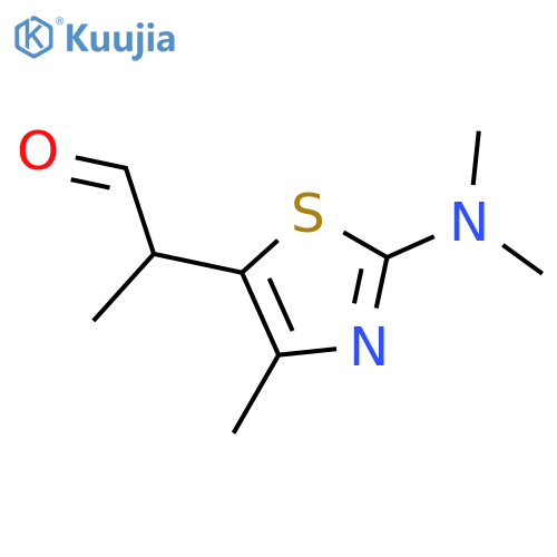 2-2-(dimethylamino)-4-methyl-1,3-thiazol-5-ylpropanal structure