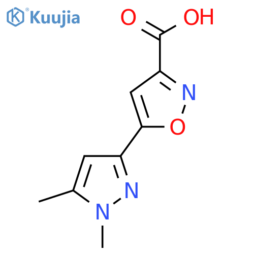5-(1,5-dimethyl-1H-pyrazol-3-yl)-1,2-oxazole-3-carboxylic acid structure
