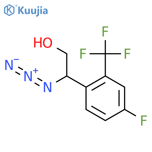 2-azido-2-4-fluoro-2-(trifluoromethyl)phenylethan-1-ol structure