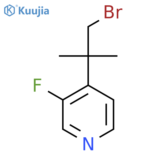 4-(1-Bromo-2-methylpropan-2-yl)-3-fluoropyridine structure