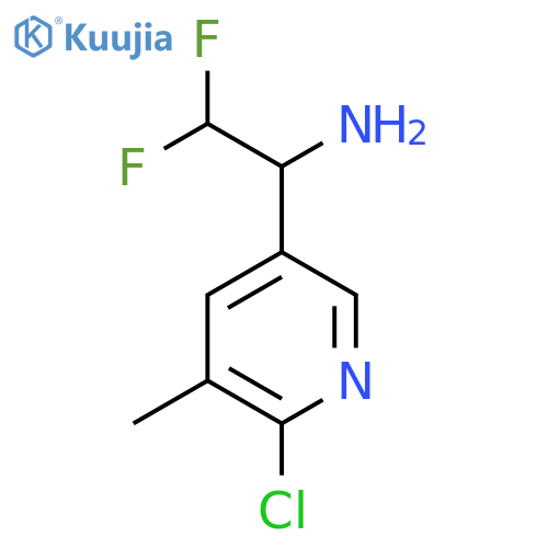 1-(6-chloro-5-methylpyridin-3-yl)-2,2-difluoroethan-1-amine structure