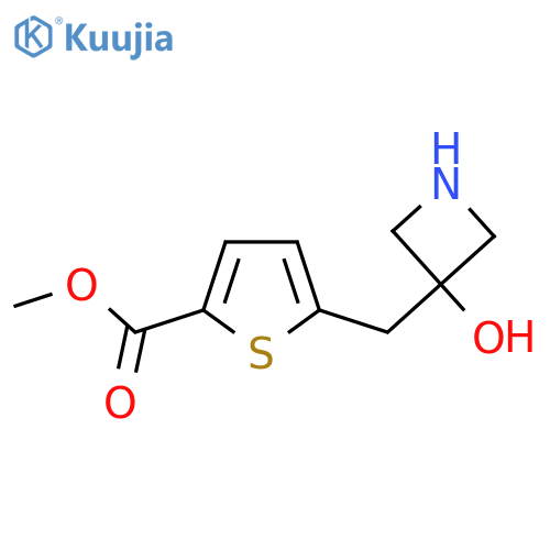 methyl 5-(3-hydroxyazetidin-3-yl)methylthiophene-2-carboxylate structure