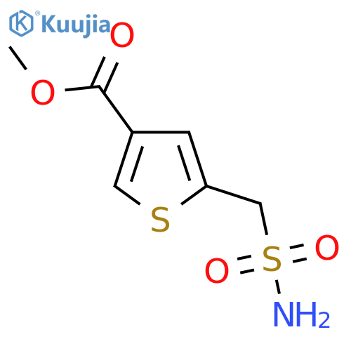methyl 5-(sulfamoylmethyl)thiophene-3-carboxylate structure