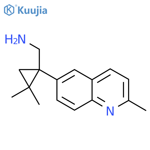 2,2-dimethyl-1-(2-methylquinolin-6-yl)cyclopropylmethanamine structure
