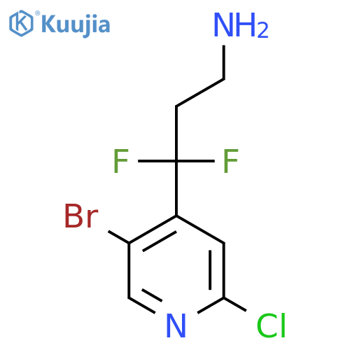 3-(5-bromo-2-chloropyridin-4-yl)-3,3-difluoropropan-1-amine structure
