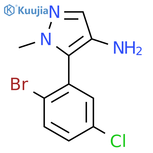 5-(2-bromo-5-chlorophenyl)-1-methyl-1H-pyrazol-4-amine structure