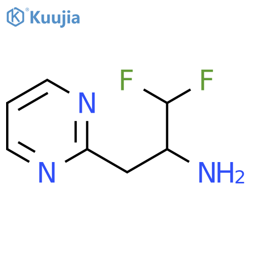 1,1-difluoro-3-(pyrimidin-2-yl)propan-2-amine structure