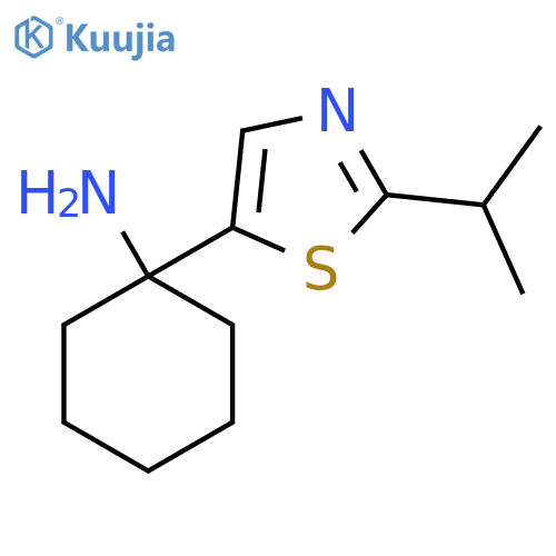 1-2-(propan-2-yl)-1,3-thiazol-5-ylcyclohexan-1-amine structure