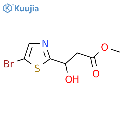 Methyl 3-(5-bromo-1,3-thiazol-2-yl)-3-hydroxypropanoate structure