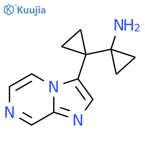 1-(1-{imidazo1,2-apyrazin-3-yl}cyclopropyl)cyclopropan-1-amine structure