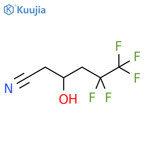 5,5,6,6,6-pentafluoro-3-hydroxyhexanenitrile structure