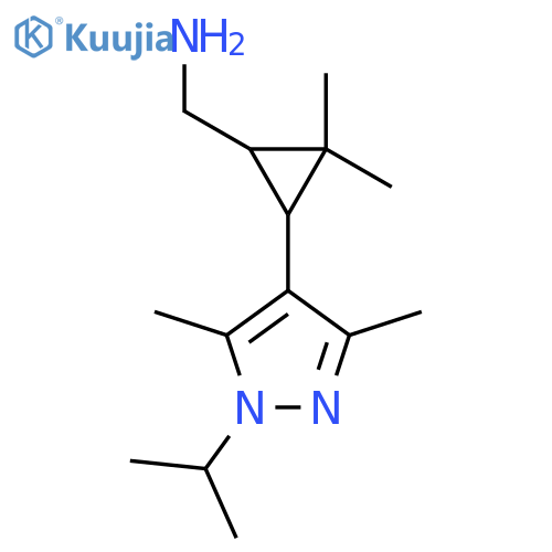 {3-3,5-dimethyl-1-(propan-2-yl)-1H-pyrazol-4-yl-2,2-dimethylcyclopropyl}methanamine structure