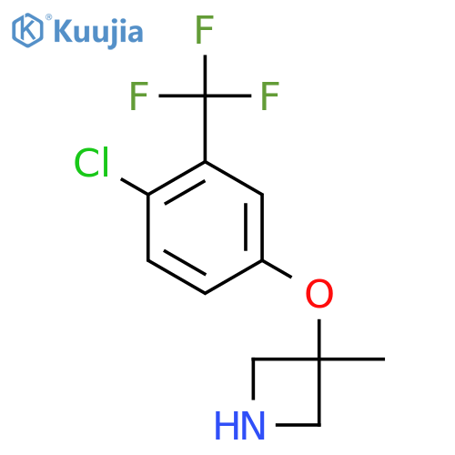 3-4-chloro-3-(trifluoromethyl)phenoxy-3-methylazetidine structure