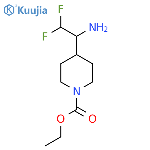 ethyl 4-(1-amino-2,2-difluoroethyl)piperidine-1-carboxylate structure