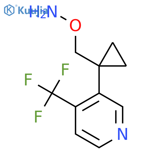 O-({1-4-(trifluoromethyl)pyridin-3-ylcyclopropyl}methyl)hydroxylamine structure