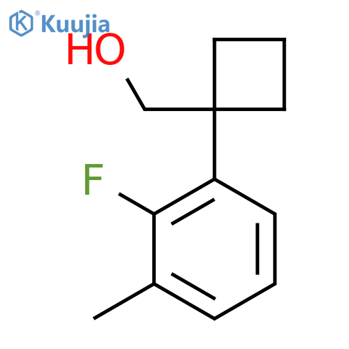 1-(2-fluoro-3-methylphenyl)cyclobutylmethanol structure