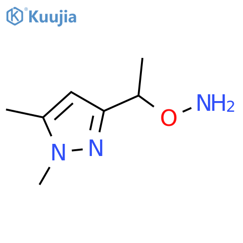 O-1-(1,5-dimethyl-1H-pyrazol-3-yl)ethylhydroxylamine structure